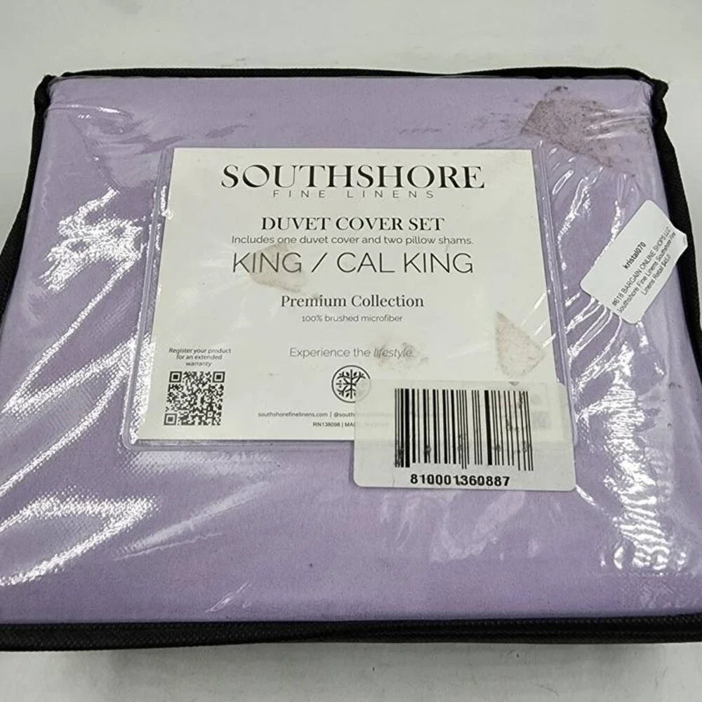 Southshore Fine Linens Ultra-Soft 3pcs. Duvet Cover Set King/Cal King Lilac